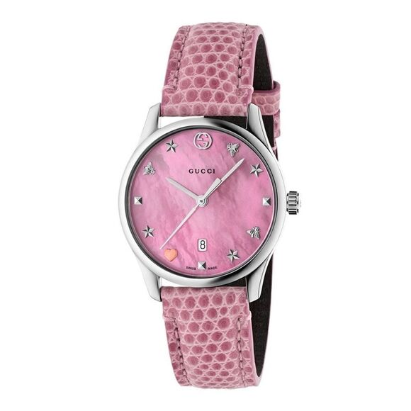 Gucci Pink Lizard Watch 29mm